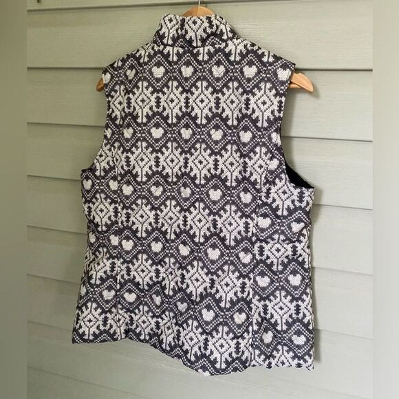 G.H. BASS & CO women’s puffer vest winter gorpcore Nordic fair isle size L EUC - Picture 10 of 16